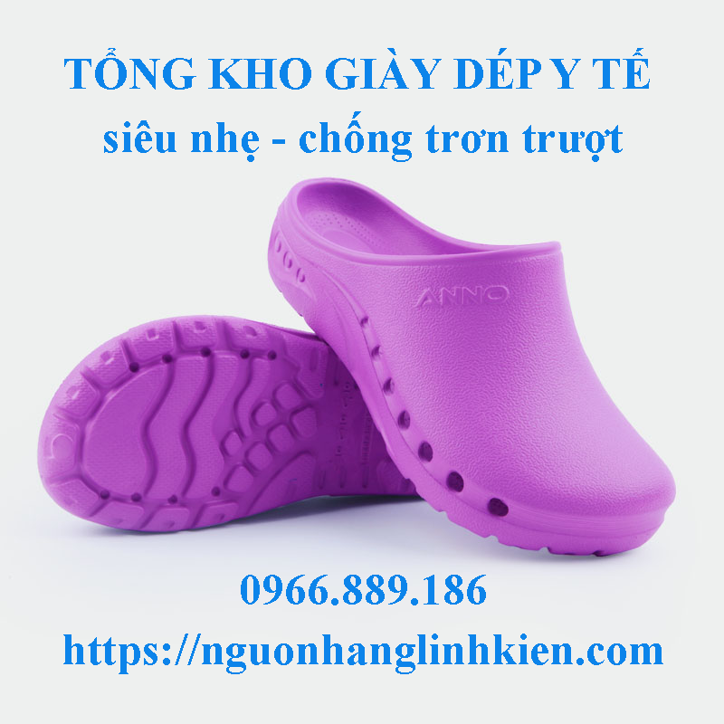 giày dép y tế bệnh viện không quai chống trơn trượt, chống thấm nước