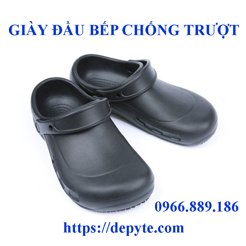 giày bảo hộ, giày dép đầu bếp chống trơn trượt, chống thấm dầu mỡ