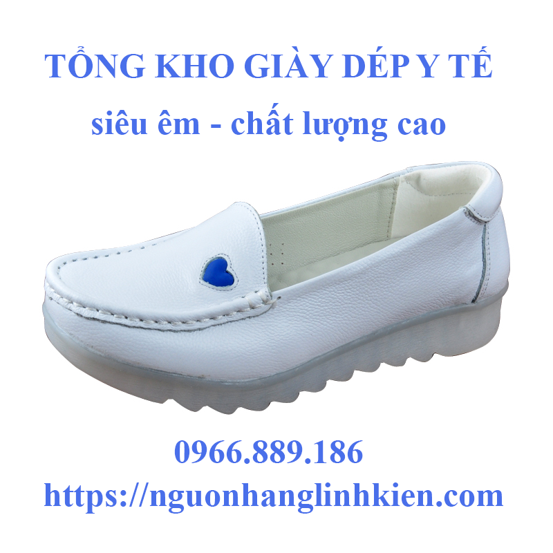 giày nữ trắng, giày y tá đế mềm, chống trơn trượt, khử mùi hiệu quả