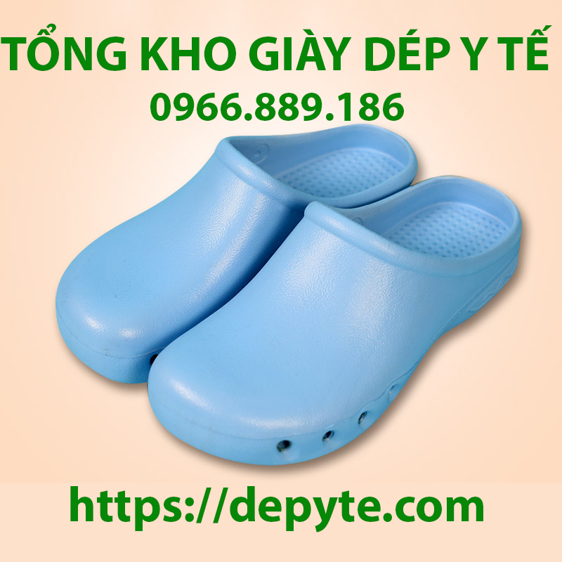 giày dép bệnh viện phòng khám, dép y tế không quai chống trơn trượt