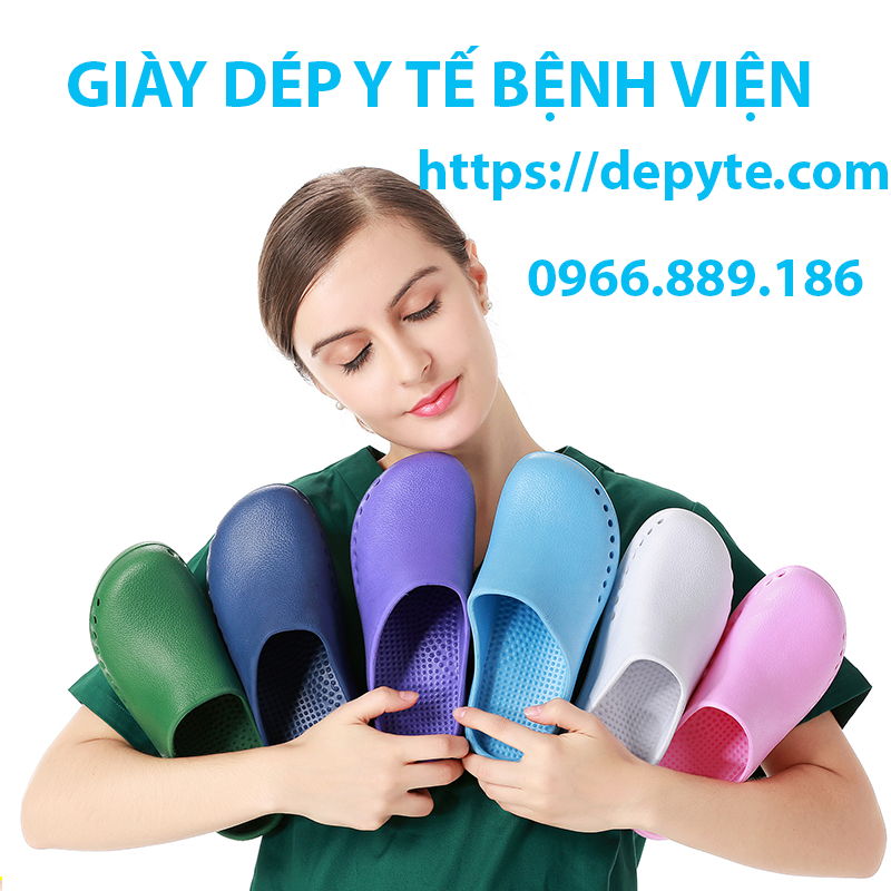 giày dép phòng mổ, dép y tế bệnh viện siêu nhẹ, chống trơn trượt tốt