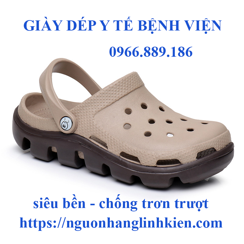 giày dép lỗ có quai ngang, dép đi biển đế mềm, không trơn trượt