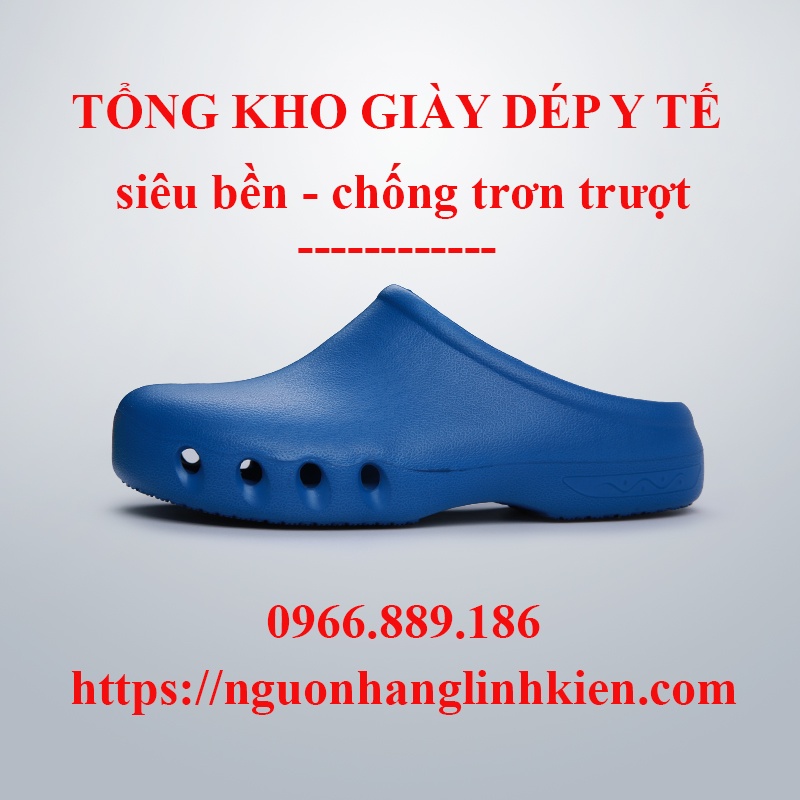 Dép y tế không quai đi trong phòng mổ, đế mềm, chống trơn trượt