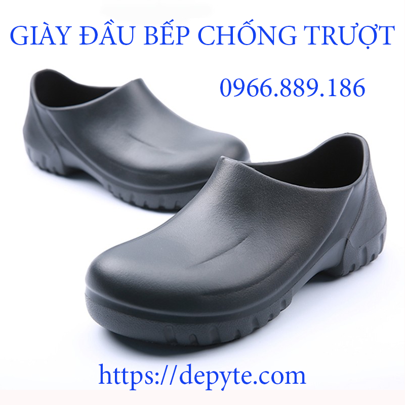 giày đầu bếp, giày bảo hộ đi trong bếp chống trượt, không thấm nước