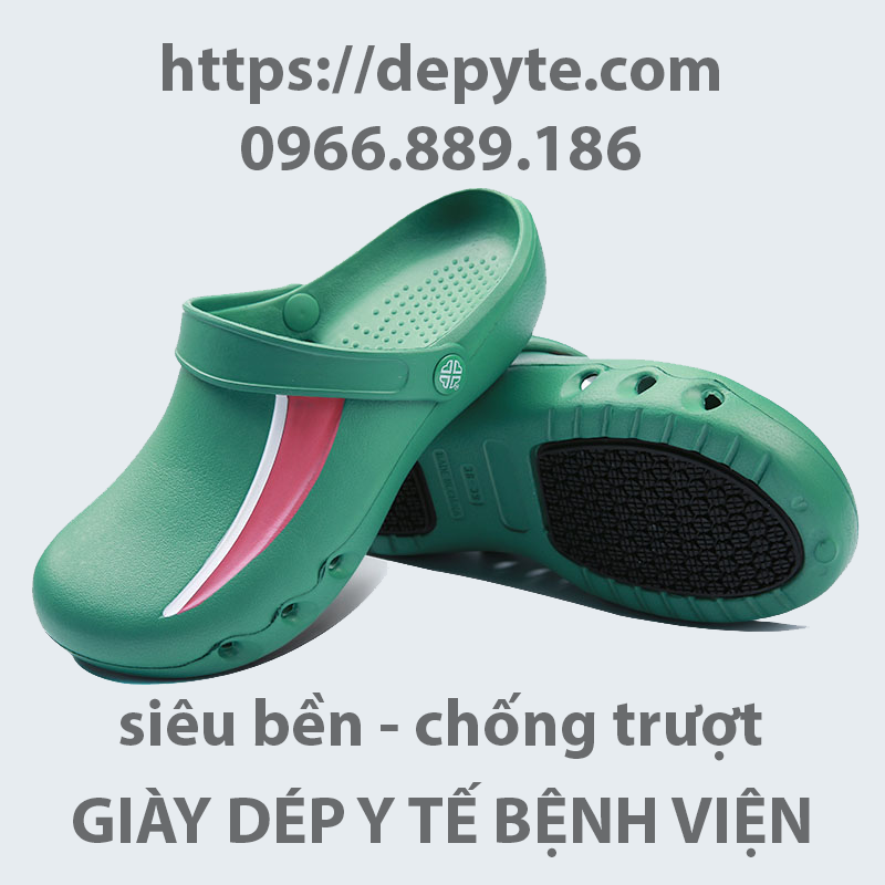 giày dép y tế quai ngang trong bệnh viện siêu chống trượt, chống thấm