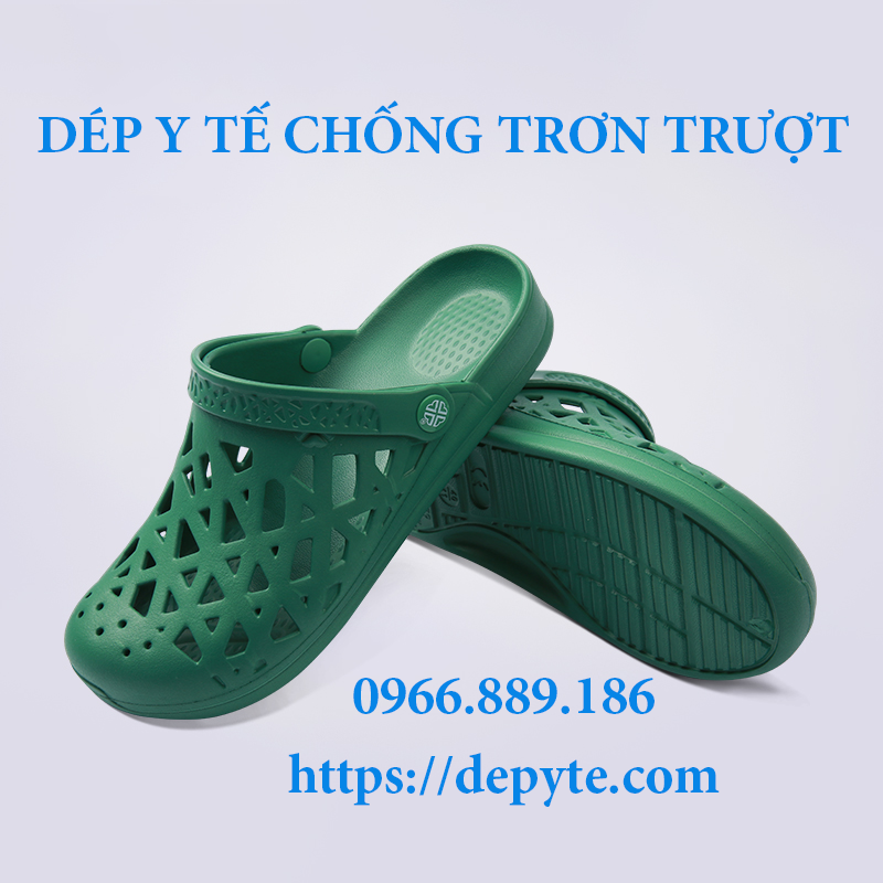 Dép y tế lỗ chất lượng cao chuyên dụng trong ngành y đế mềm chống trơn