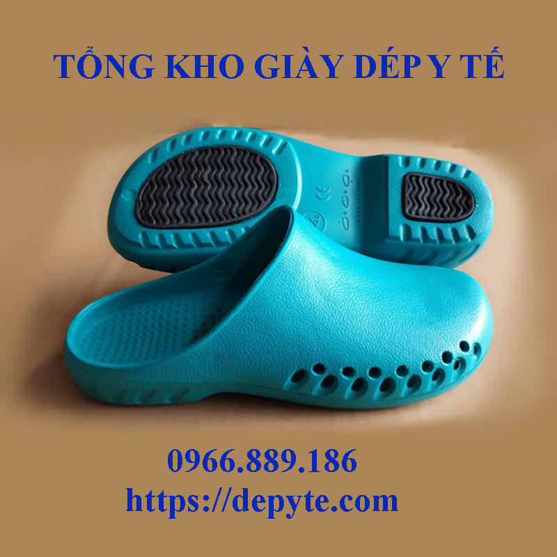 dép y tế không quai trong bệnh viện chống trơn trượt, chống thấm nước