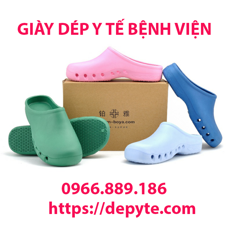 dép y tế bệnh viện phòng khám chống trơn trượt, có lỗ thoáng khí