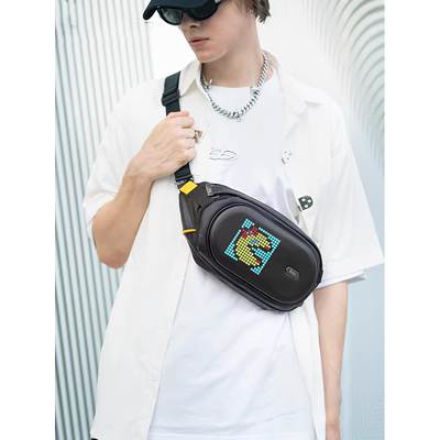 đồ chơi công nghệ độc và lạ DIVOOM Point Tone Sling Bag C Pixel Messenger Ngực Ba lô Màn hình hoạt hình Quà tặng sinh nhật chống thấm nước tùy chỉnh Balo đựng đồ công nghệ do choi cong nghe