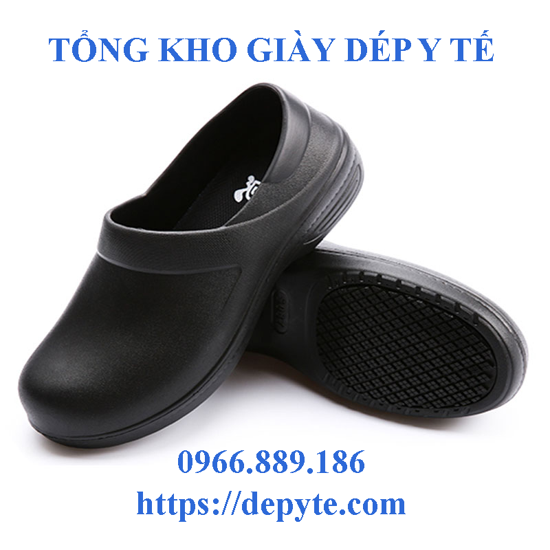 giày dép đầu bếp, giày dép ngành y chống trơn trượt, không thấm nước