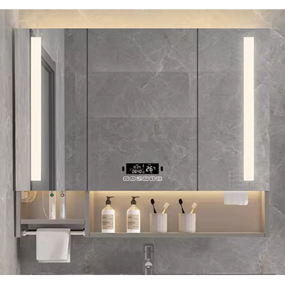 gương lavabo đẹp Cơ thể con người cảm ứng tủ gương phòng tắm bằng thép không gỉ lưu trữ treo tường đèn led riêng biệt với giấy bơm ánh sáng Hộp gương cao 900 tùy chỉnh gương tủ phòng tắm tủ gương nhà tắm thông minh