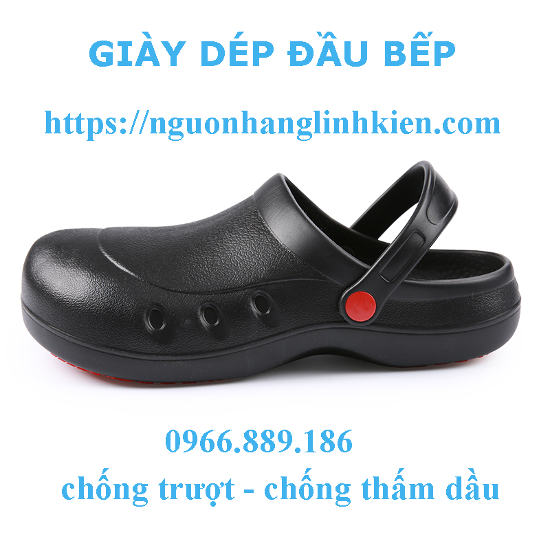 giày bảo hộ, giày dép đầu bếp chống trơn trượt, chống thấm dầu mỡ