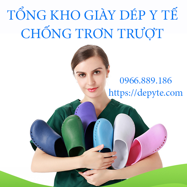 Dép chuyên dụng trong ngành y loại cao cấp, chống trơn trượt, khử mùi