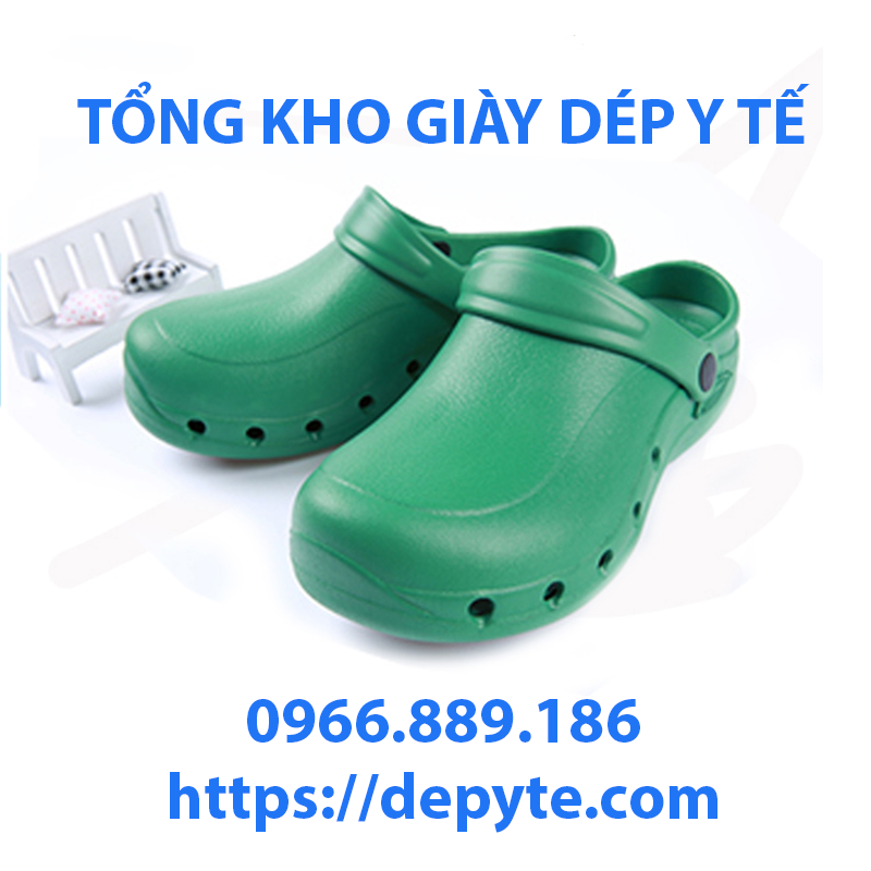 Dép sandal y tế đi trong bệnh viện chống trơn trượt, có lỗ thoáng khí