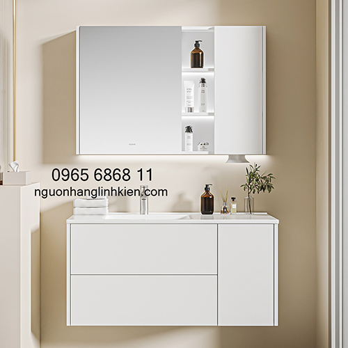 Tủ Gương Lavabo Nhiều Kích Thước Tùy Chỉnh Tủ Gương Nhà Tắm Đèn Led Thông Minh bộ tủ gương phòng tắm