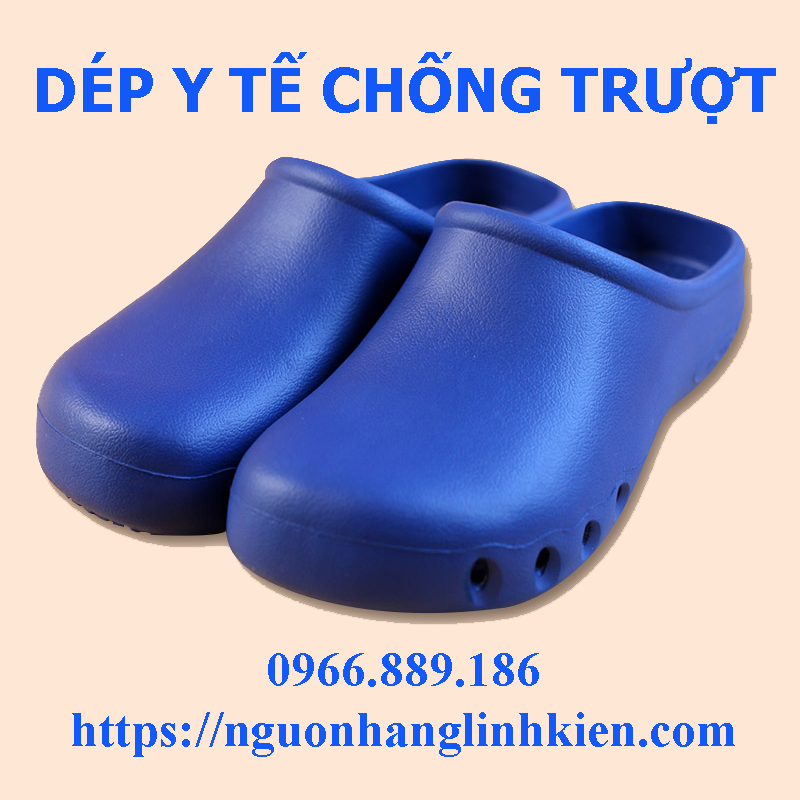 Dép y tế không quai, dép phòng mổ trong bệnh viện chống trơn trượt