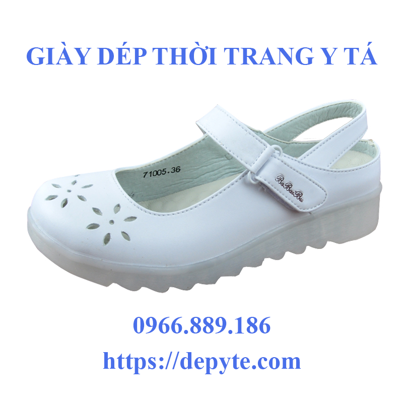 giày vải y tá có quai, giày rỗng chống trượt, thoáng khí, khử mùi tốt