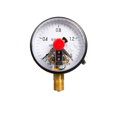Đồng hồ đo áp suất tiếp xúc điện có hỗ trợ từ tính YXC-100/150 đồng hồ đo áp suất không khí, nước và dầu xuyên tâm 0-1.6Mpa 2.5/40