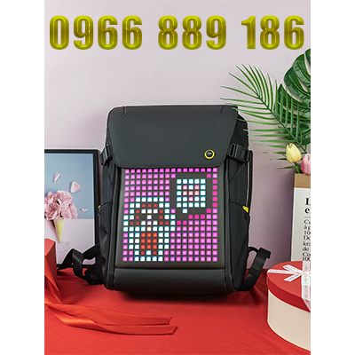 Balo màn hình led divoom pixoo backpack-m Divoom dot sound pixel ba lô thiết kế thích hợp cảm giác đi xe chống thấm nước màn hình LED xu hướng ba lô túi máy tính nam balo laptop cao cấp Balo công nghệ xiaomi