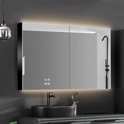 Tủ gương phòng tắm thông minh tùy chỉnh với ánh sáng chống sương mù gương phòng tắm lưu trữ lưu trữ tủ gương đèn led riêng biệt treo tường tu guong lavabo tủ gương nhà tắm