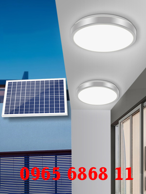 Đèn ốp trần năng lượng mặt trời trong nhà và ngoài trời Đèn LED phòng ngủ siêu sáng sân ban công chiếu sáng hành lang lối đi den op tran nang luong mat troi đèn ốp trần năng lượng mặt trời