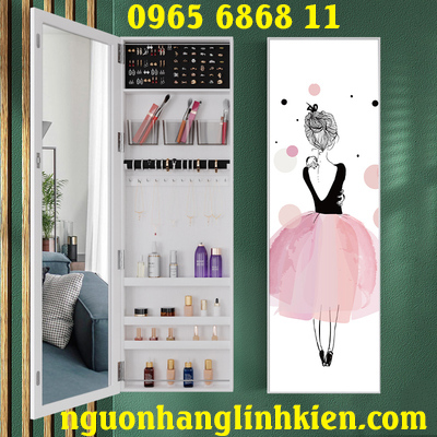 tủ đựng trang sức có gương Tủ gương trang sức soi toàn thân tủ gương treo tường phù hợp với không gian phòng ngủ tủ đựng trang sức có gương