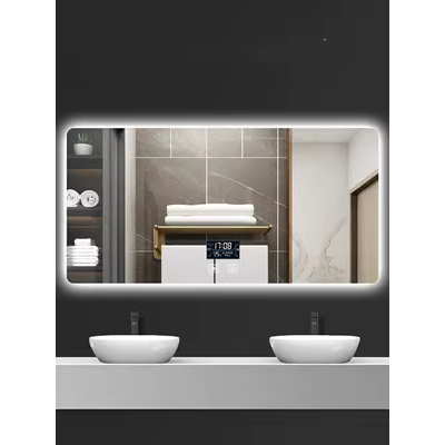 Gương thông minh gương phòng tắm gương phòng tắm treo tường màn hình cảm ứng phòng tắm bồn rửa tay có đèn led chống sương mù