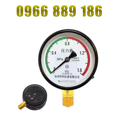 Chiết Giang Hàng Châu Fuyang Huake bình chứa khí xuyên tâm trục không khí trục đồng hồ đo áp suất không khí Y100Z Y60Z đồng hồ đo áp suất