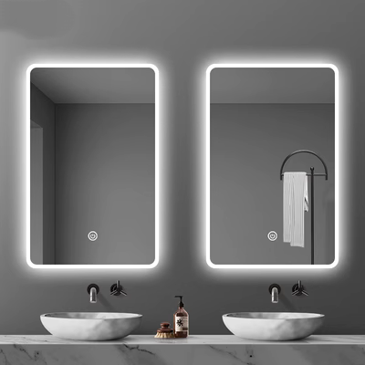 Đèn LED gương thông minh gương phòng tắm gương phòng tắm chậu rửa gương chống sương mù treo tường màn hình cảm ứng phòng tắm